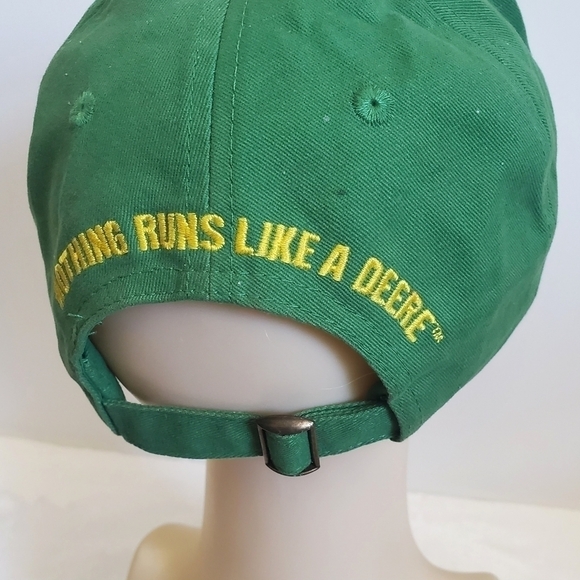 John Deere Green Yellow Baseball Hat Cap Nothing Runs Like A Deere - Picture 9 of 13